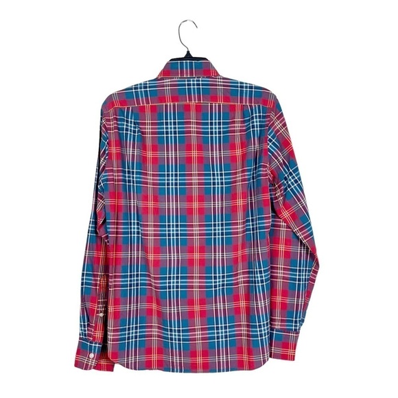 J Crew Plaid 100% Cotton Long Sleeve Button Down Shirt Slim Fit Holiday Size S - Picture 3 of 6